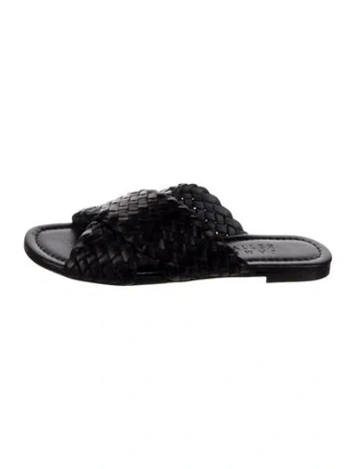 Pre-owned Jamie Haller Leather Slides In Black