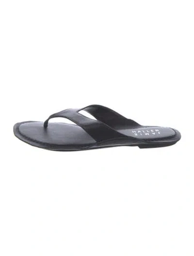 Pre-owned Jamie Haller Leather Slides In Black