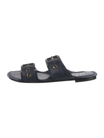 Pre-owned Jamie Haller Leather Slides In Blue
