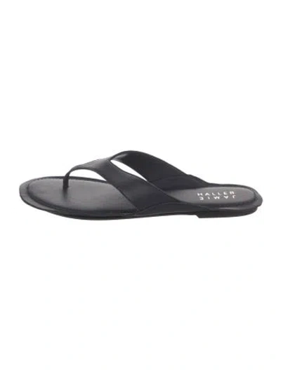 Pre-owned Jamie Haller Leather Slides In Blue