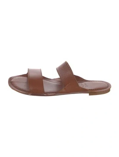 Pre-owned Jamie Haller Leather Slides In Brown