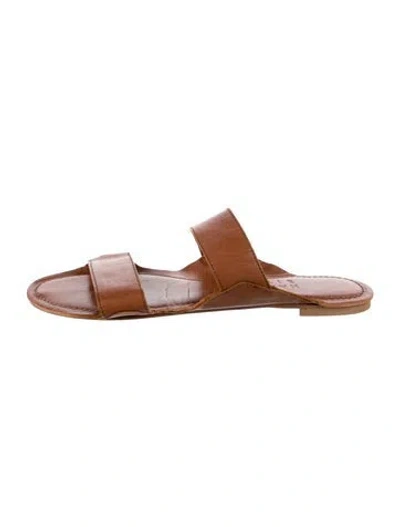 Pre-owned Jamie Haller Leather Slides In Brown
