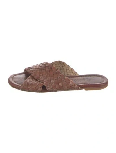 Pre-owned Jamie Haller Leather Slides In Brown