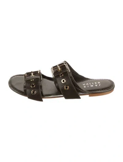 Pre-owned Jamie Haller Leather Slides In Grey
