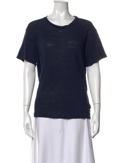 Pre-owned Jamie Haller Linen Crew Neck T-shirt In Blue