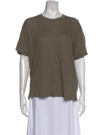 Pre-owned Jamie Haller Linen Crew Neck T-shirt In Green