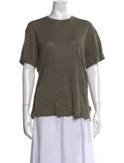 Pre-owned Jamie Haller Linen Crew Neck T-shirt In Green