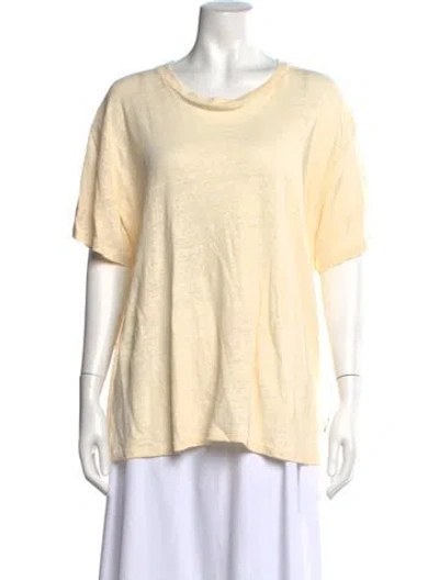 Pre-owned Jamie Haller Linen Crew Neck T-shirt In Neutral