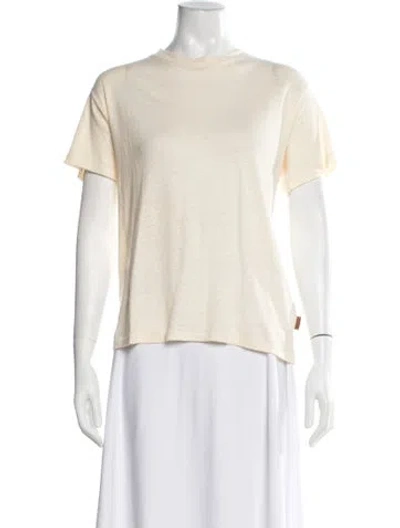 Pre-owned Jamie Haller Linen Crew Neck T-shirt In Neutral