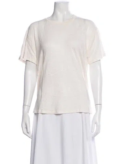 Pre-owned Jamie Haller Linen Crew Neck T-shirt In Neutrals