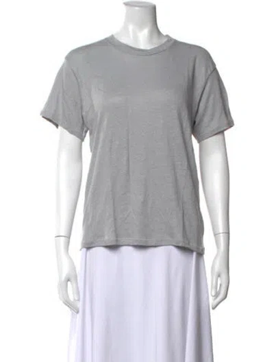 Pre-owned Jamie Haller Linen Crew Neck T-shirt W/ Tags In Grey