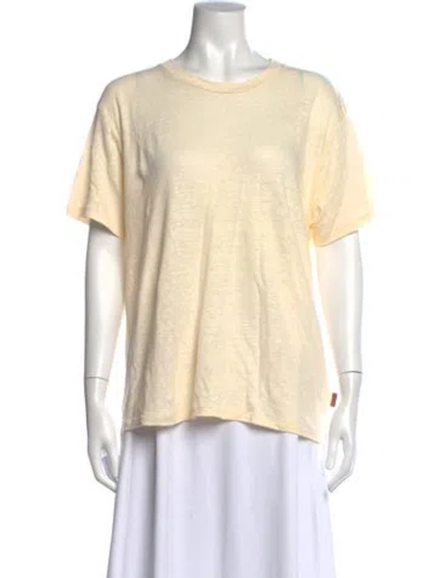 Pre-owned Jamie Haller Linen Crew Neck T-shirt W/ Tags In Neutral