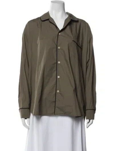 Pre-owned Jamie Haller Long Sleeve Button-up Top In Neutral