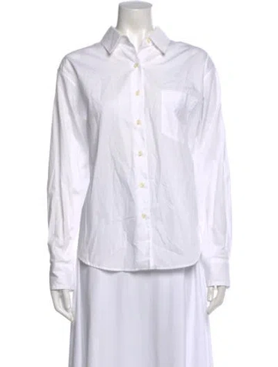 Pre-owned Jamie Haller Long Sleeve Button-up Top W/ Tags In White