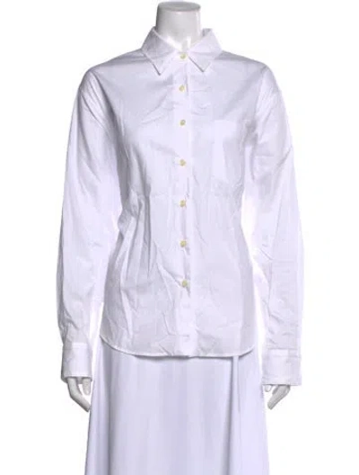 Pre-owned Jamie Haller Long Sleeve Button-up Top W/ Tags In White