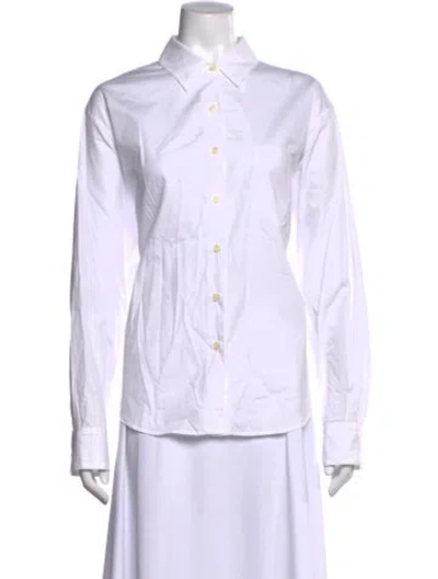 Pre-owned Jamie Haller Long Sleeve Button-up Top W/ Tags In White