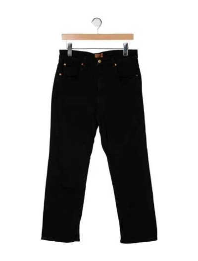 Pre-owned Jamie Haller Mid-rise Straight Leg Jeans In Black