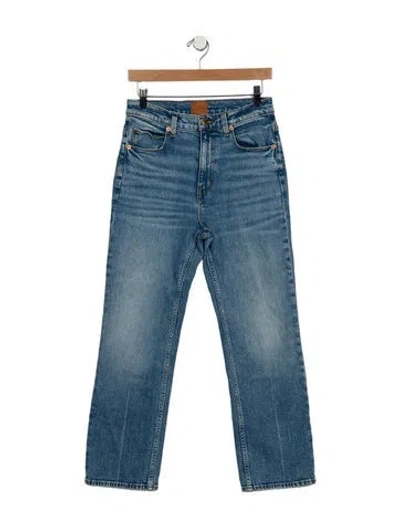Pre-owned Jamie Haller Mid-rise Straight Leg Jeans In Blue