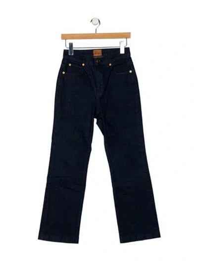 Pre-owned Jamie Haller Mid-rise Straight Leg Jeans In Blue