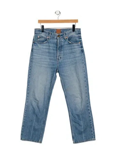 Pre-owned Jamie Haller Mid-rise Straight Leg Jeans In Blue