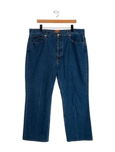 Pre-owned Jamie Haller Mid-rise Straight Leg Jeans In Blue
