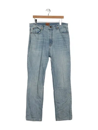 Pre-owned Jamie Haller Mid-rise Straight Leg Jeans In Blue