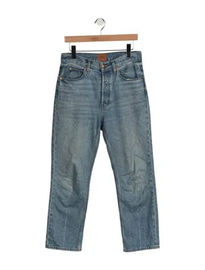 Pre-owned Jamie Haller Mid-rise Straight Leg Jeans In Blue