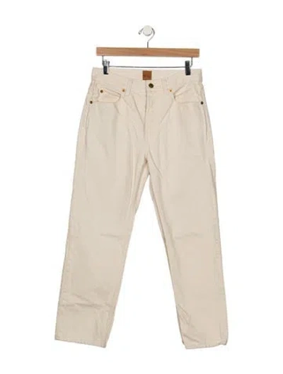 Pre-owned Jamie Haller Mid-rise Straight Leg Jeans In Neutrals