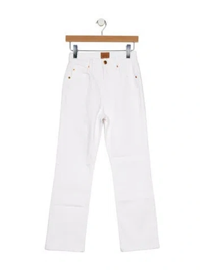 Pre-owned Jamie Haller Mid-rise Straight Leg Jeans In White