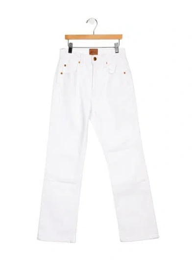 Pre-owned Jamie Haller Mid-rise Straight Leg Jeans In White