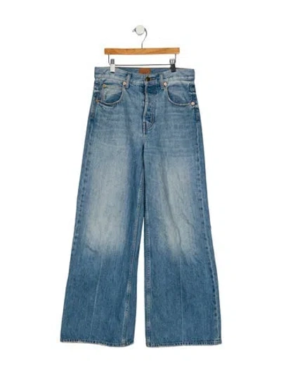 Pre-owned Jamie Haller Mid-rise Wide Leg Jeans In Blue