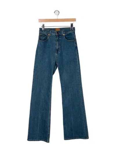 Pre-owned Jamie Haller Mid-rise Wide Leg Jeans In Blue