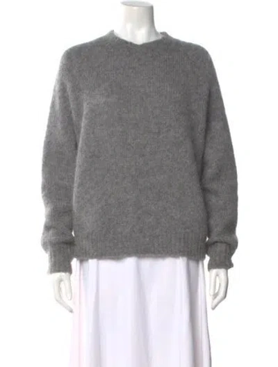 Pre-owned Jamie Haller Mohair Crew Neck Sweater In Gray