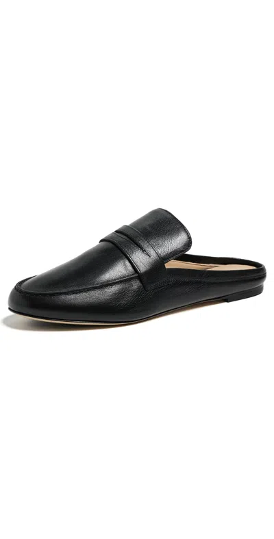 Jamie Haller Penny Loafer Mules Black