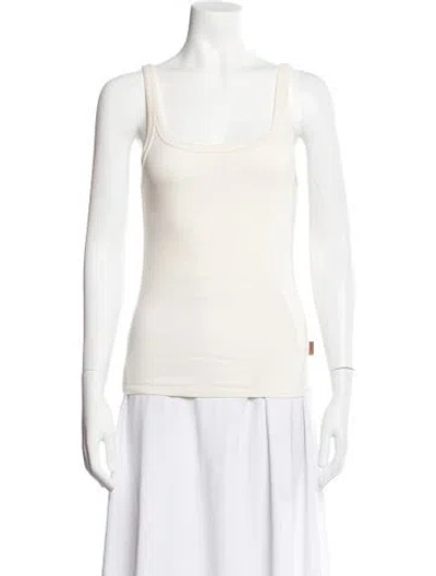 Pre-owned Jamie Haller Scoop Neck Sleeveless Top In White