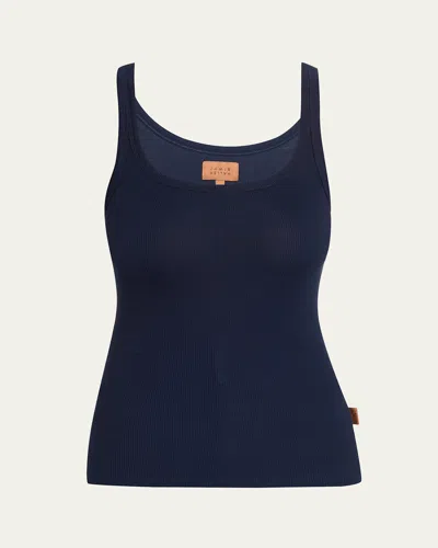 Jamie Haller Scoop-neck Rib Undershirt In Blue