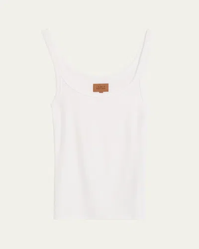Jamie Haller Scoop-neck Rib Undershirt In White