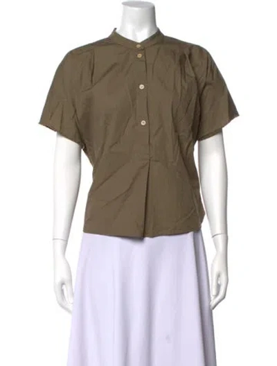 Pre-owned Jamie Haller Short Sleeve Top In Green