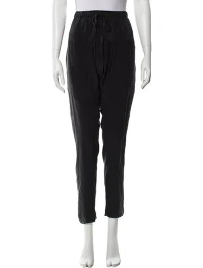 Pre-owned Jamie Haller Silk Straight Leg Pants In Black