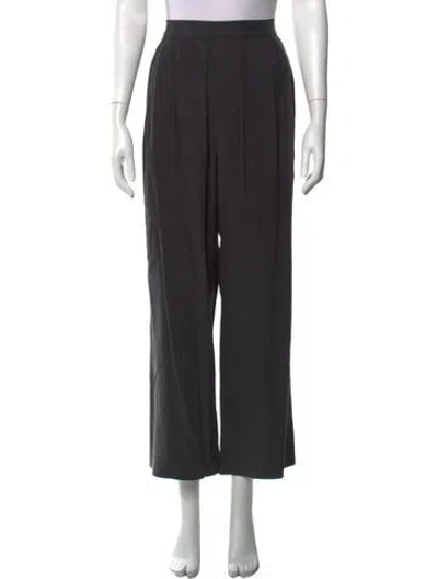Pre-owned Jamie Haller Silk Wide Leg Pants In Grey