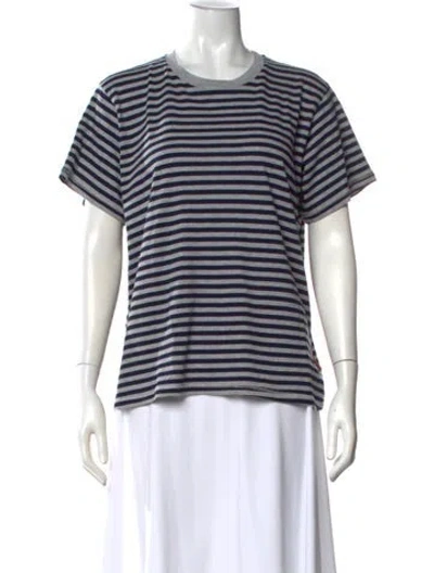 Pre-owned Jamie Haller Striped Crew Neck T-shirt W/ Tags In Blue