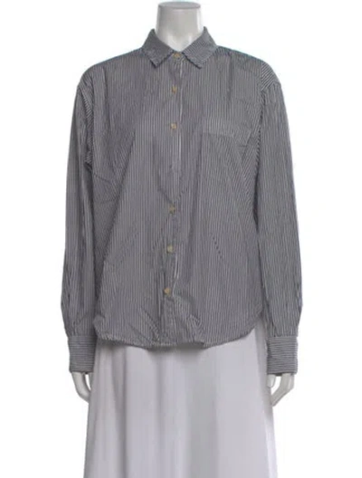 Pre-owned Jamie Haller Striped Long Sleeve Button-up Top In Multi