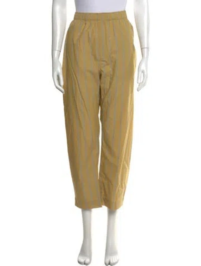 Pre-owned Jamie Haller Striped Straight Leg Pants In Yellow