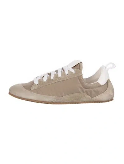 Pre-owned Jamie Haller Suede Colorblock Pattern Sneakers In Gray
