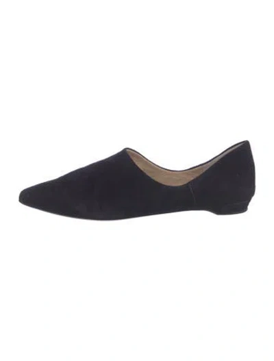 Pre-owned Jamie Haller Suede Flats In Blue