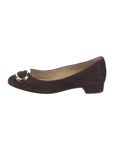 Pre-owned Jamie Haller Suede Flats In Brown