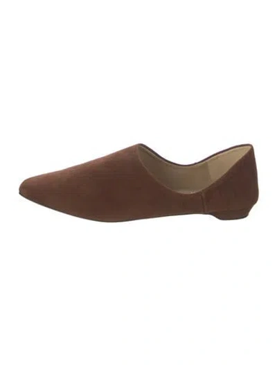 Pre-owned Jamie Haller Suede Flats In Brown