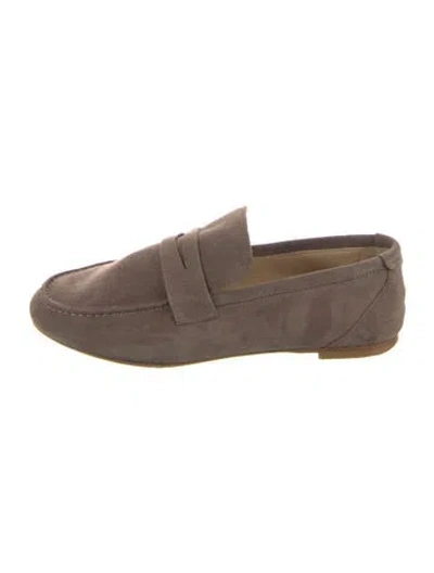 Pre-owned Jamie Haller Suede Loafers In Brown