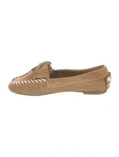 Pre-owned Jamie Haller Suede Loafers In Neutral