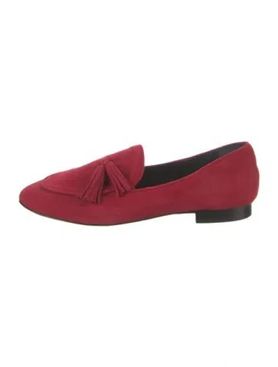 Pre-owned Jamie Haller Suede Loafers In Red